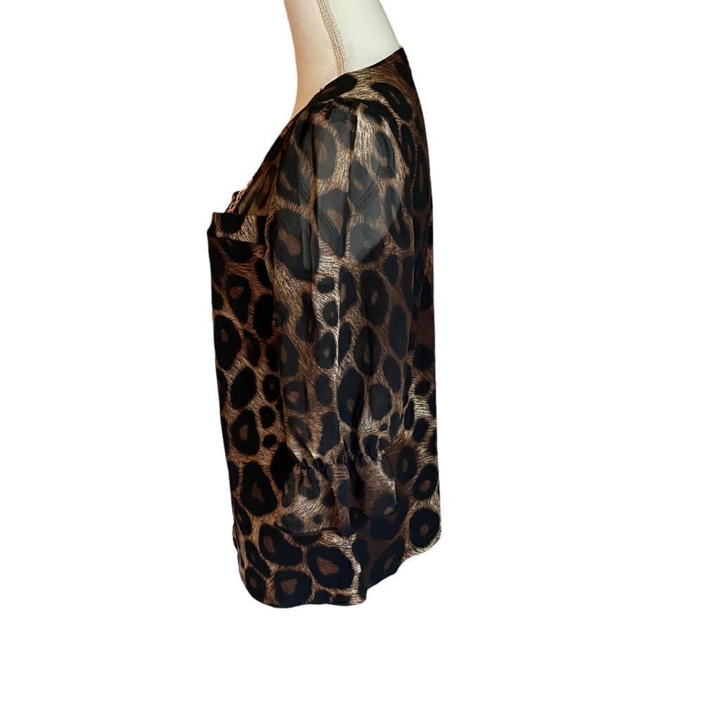 Adele & May Animal Print Blouse Size Medium - Picture 2 of 5